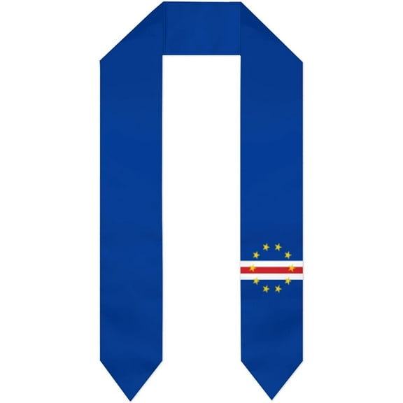 DABOYOZHZH Cape Verde Flag Graduation Shawl Sash Stole Wraps Scraf For International Study Pride Women Men