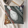 thumbnail image 3 of SHANXI Hand Drawn Bowling Balls Pillow Covers Velvet Trimmed Pillow Cover Cushion Case for Bed Couch Sofa Farmhouse Decorative 20x20in, 3 of 5