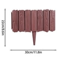 thumbnail image 3 of Garden Landscape Edging Border, Brown Wood Grain Fence for Lawn Pathway Flower Bed, 3 of 5