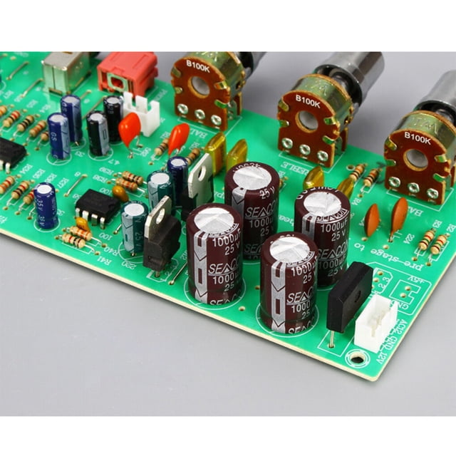 VONKY Amplificateur de Commande de Tonalité Double 12V Résistant à l'Usure Préamplificateur Réglable DX338A Front Tuning Board Front-end Cartes