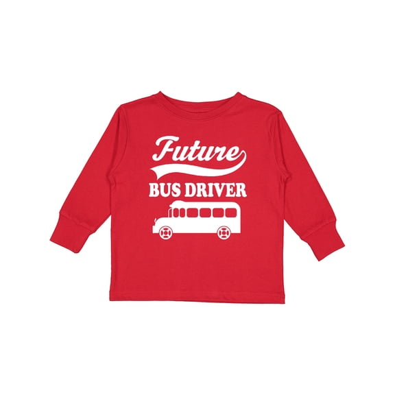 Inktastic Future Bus Driver Shirt Childs Occupation Boys or Girls Long Sleeve Toddler T-Shirt