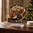 thumbnail image 4 of 2D Acrylic Nativity Scene Holy Family Figurine with Illuminated Tree and Warm Light Effect for Christmas indoor Tabletop Display 8 inch, 4 of 6