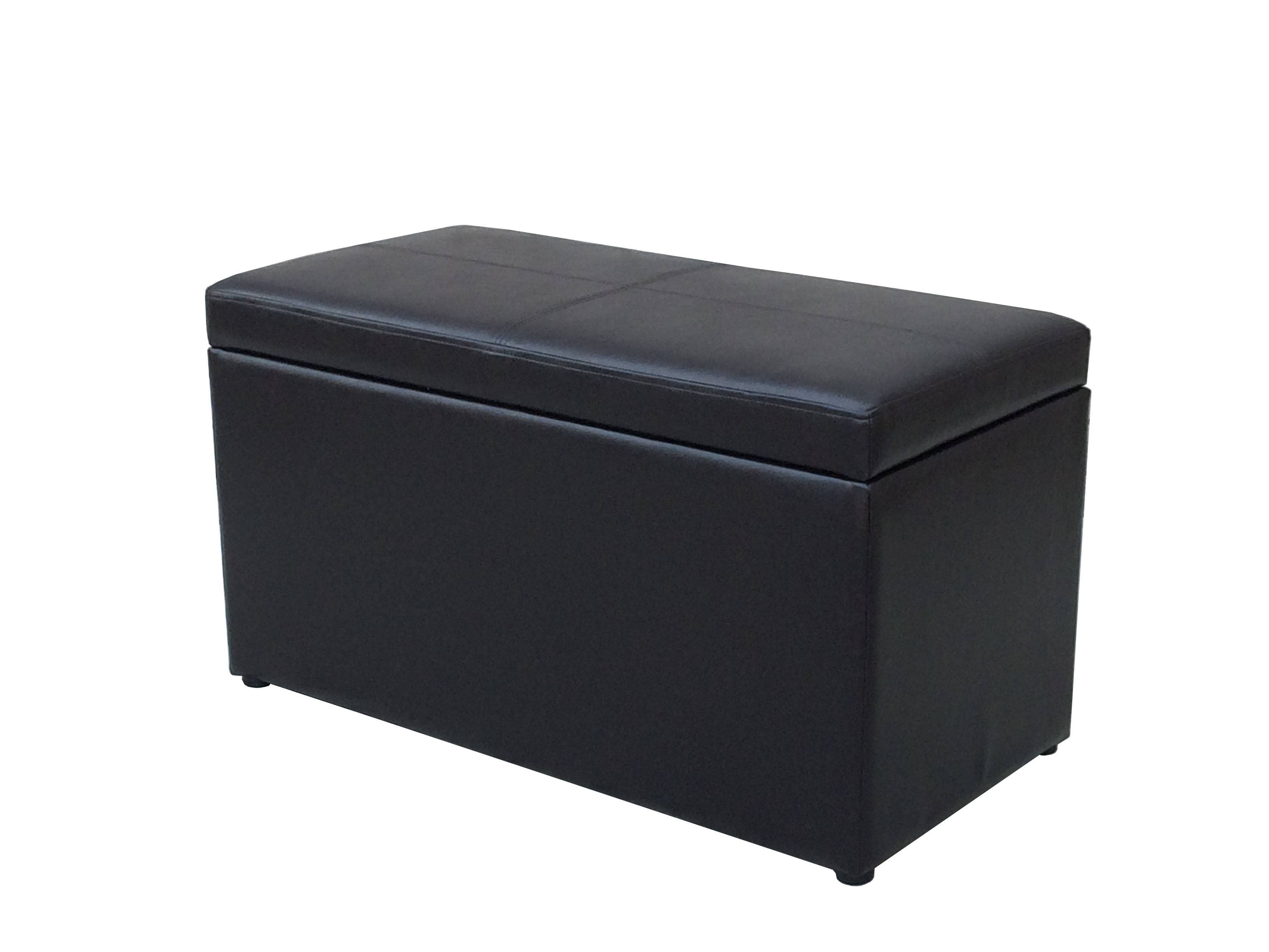 Better Homes & Gardens 30-inch Hinged Storage Ottoman, Black - 1