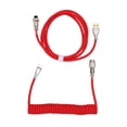 thumbnail image 2 of Custom Coiled Keyboard Cable, Fast Charging, Wide Compatible, Type C Plug, Double Sleeve, Scope Of Application For USB C To USB A Keyboard, 2 of 8