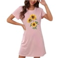 thumbnail image 3 of ssuyfkrb Women Nightgowns,Nightgown Plus Size Women,Soft,Breathable,Moisture Wicking,Lightweight,Pink,S, 3 of 3