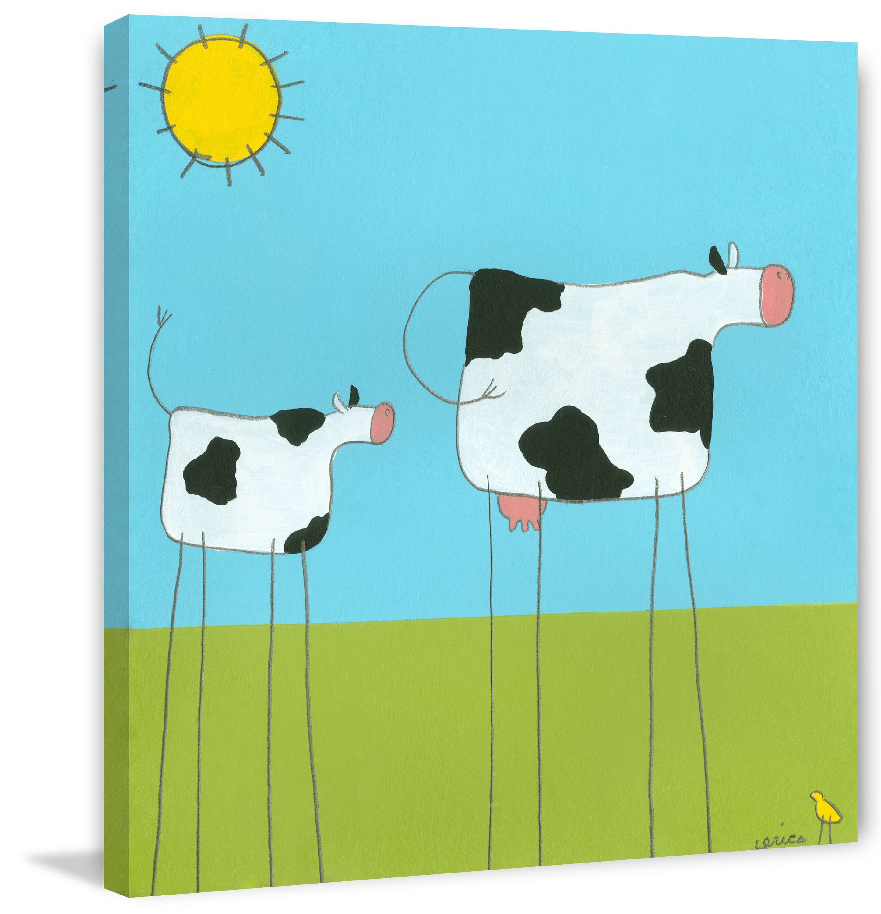 Marmont Hill Leg Cow I Canvas Wall Art