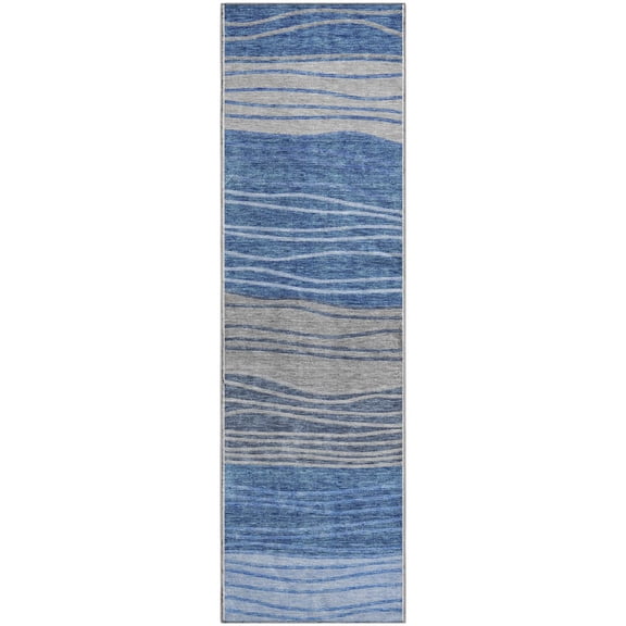 Dalyn Rugs Premium Machine Washable Mayfield AMF735 Blue 2'3" x 7'6" Runner Rug