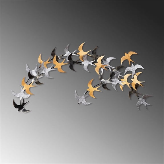 Pemberly Row Kirlangic Decorative Metal Wall Accessory in Multi-Color