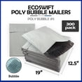 thumbnail image 5 of EcoSwift Brand Premium Poly Bubble Shipping Bag Self-Seal Mailer, 12.5 in. x 18 in. (Size 6), Solid Gray, 300-Pack, 5 of 8