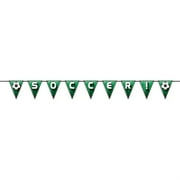 Soccer!/Football Pennant Streamer, (Pack of 12)