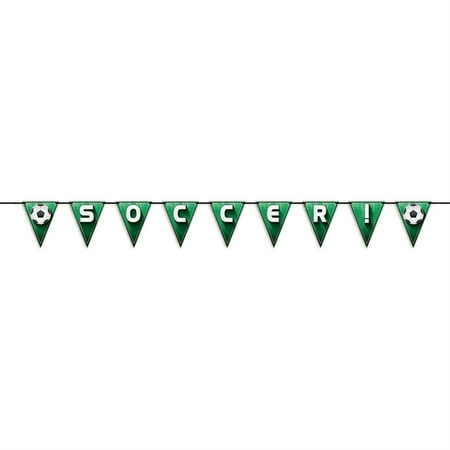 Soccer!/Football Pennant Streamer, (Pack of 12)