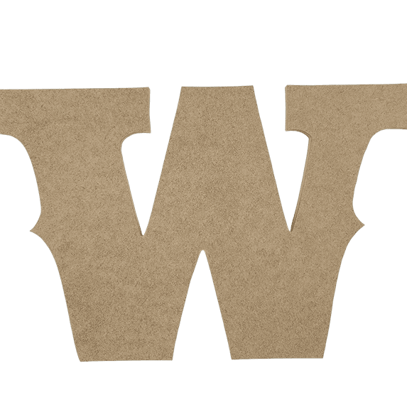 Wooden Letter Unfinished, Saddlebag Font, Craft Cutout