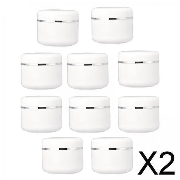 2x Frascos de Plástico, Envases Vacíos de Maquillaje con Tapa, Envase Cosmético Reutilizable para Lociones Líquidas , Cremas Cosméticas , 20g 2 piezas