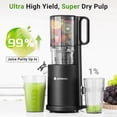 thumbnail image 4 of Slow Cold Press Juicer Machine: Electric Masticating Juicer Extractor Easy Clean - Whole Fruit Vegetable Juice Maker - Cold Pressed Slow Blender Juic, 4 of 8