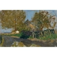 thumbnail image 2 of Alfred Zoff 18x13 Black Ornate Wood Framed Double Matted Museum Art Print Titled - Dorfstrase with Homestead Under Trees, 2 of 5