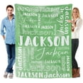 thumbnail image 3 of Custom Blanket with Name for Adults Kids Personalized Blanket and Throw Customized Flannel Name Blanket Personalized (Style-2, 30x40), 3 of 6
