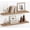 Light Wood, variant on 36 Inch Floating Shelves for Wall Set of 2, Large Long Wall Shelves for Living Room Decor, Walnut Brown Wooden Hanging Shelves for Bedroom Kitchen Bathroom Office Books Pictures (Dark Wood)