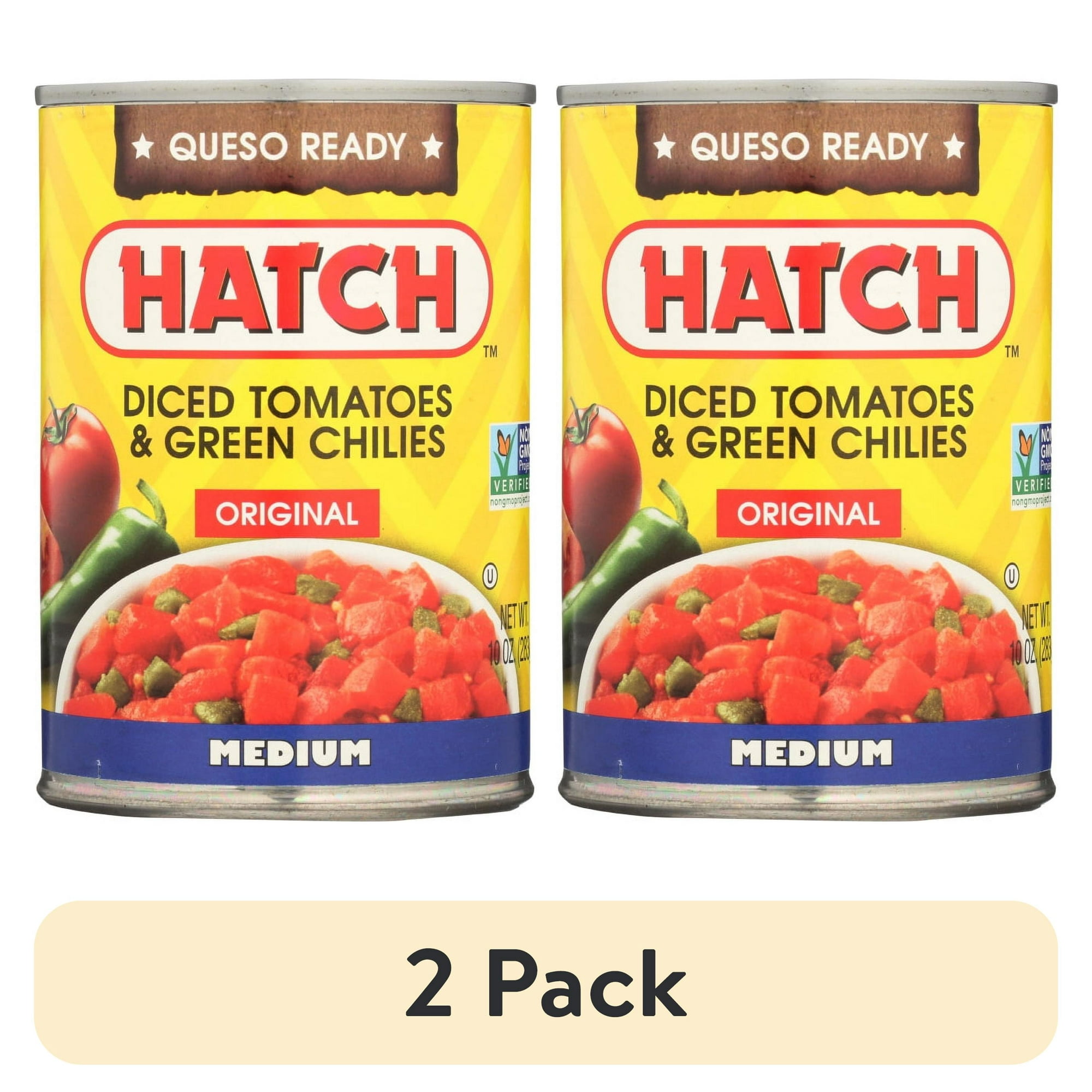 (2 pack) HATCH Diced Tomatoes & Green Chiles, 10oz, Kosher, Gluten Free, Non-GMO Project Certified