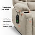 thumbnail image 4 of MCombo Regular Power Lift Recliner Chair with Extended Footrest for Elderly People, Fabric 7287 (Oatmeal, Regular), 4 of 8