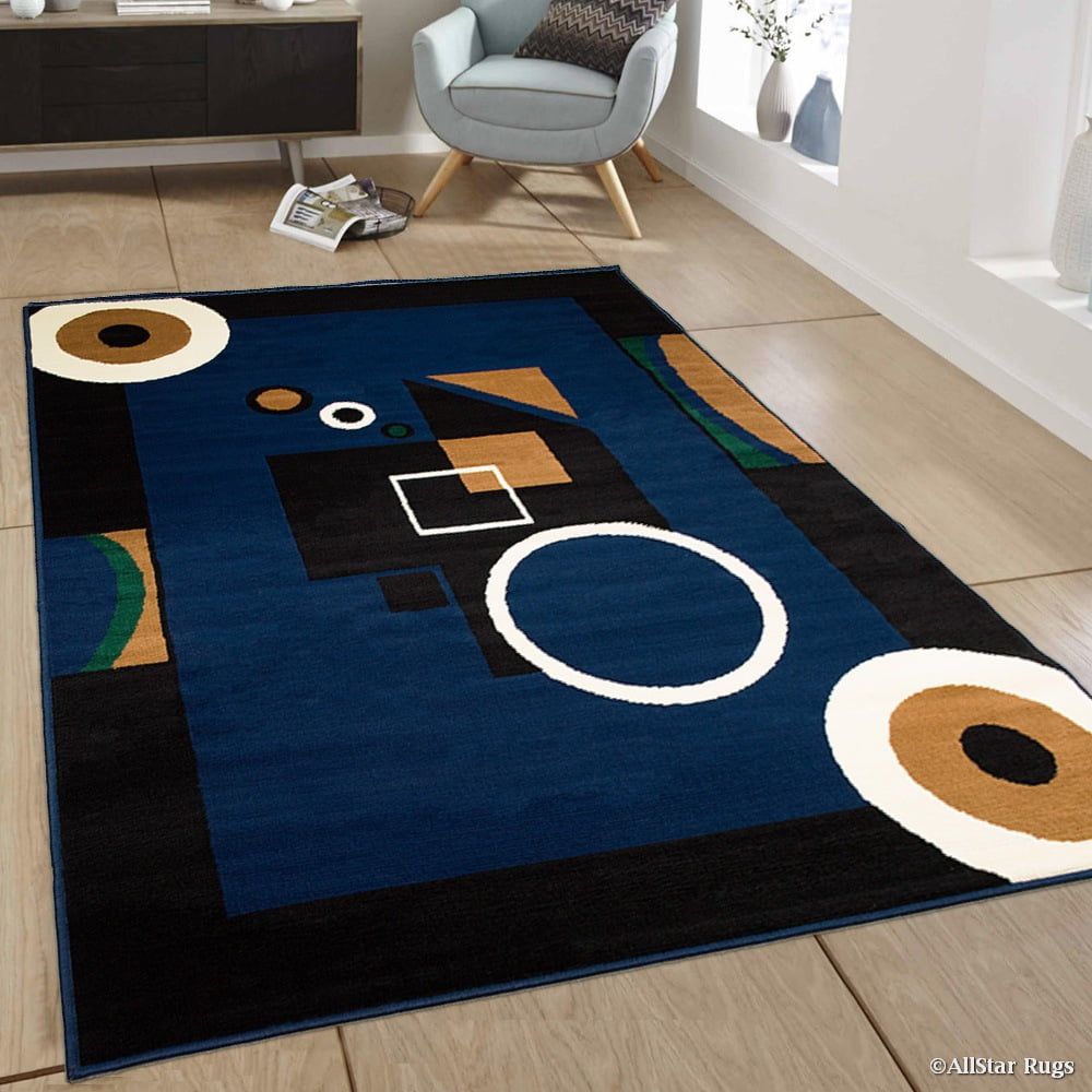 Allstar Blue Area Rug. Contemporary. Abstract. Traditional. Geometric