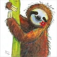 thumbnail image 2 of Great Art Now Sloth with Red Flower by Karrie Evenson, Framed Wall Art, 14W x 14H, 2 of 3