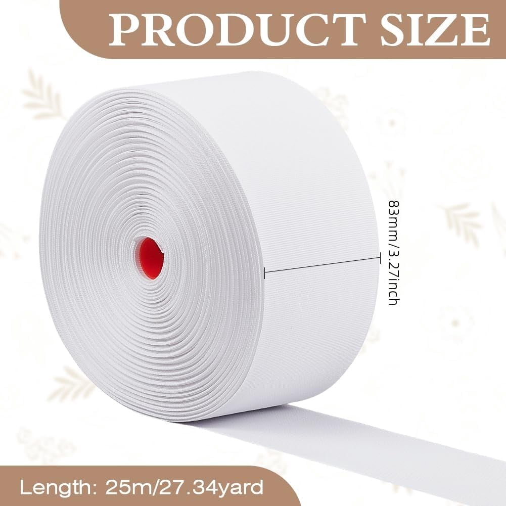 27.3 Yards White Curtain Tape 3.27 Inch Sew-in Curtain Tape Exquisite Curtain Accessory for Curtains DIY Pinch Pleat Curtain and Drapes Hooks DIY White