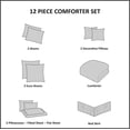 thumbnail image 6 of Madison Park King Size 12 Piece Jacquard Comforter Set with Bed Sheets Khaki,Bed in a Bag,All Season Bed Set,Cozy and Lightweight, 6 of 10