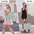 thumbnail image 1 of Large Capacity Tote Bag,Green Pink Geometric Pattern Handbag Fashion Luxury Tote Bag,15.7"x13"x 5.1" Inches,Laptop Compatible, 1 of 1