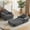 Dark Gray, variant on Leumius 70" Folding Sofa Bed,Convertible Single Sofa Bed with Armrest,2-in-1 Corduroy Boneless Foldable Bed with Pillows for Bedroom, Living Room, Homestay, Game Room,Black