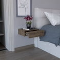 thumbnail image 4 of CoSoTower Floating Nightstand, Wall-Mounted with Drawer- Dark Brown -Bedroom, 4 of 5