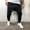 Black, variant on Joggers for Men Cotton Drop Crotch Slim Fit Hippie Harem Pants Elastic Waist Hip Vintage Casual Pants Daily Party Outdoors Streetwear