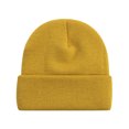 thumbnail image 2 of Men Knit Skull Beanie Hat for Women Couples Windproof Winter Warm Cold Weather Outdoor Sports Knitted Cap Yellow One Size, 2 of 5