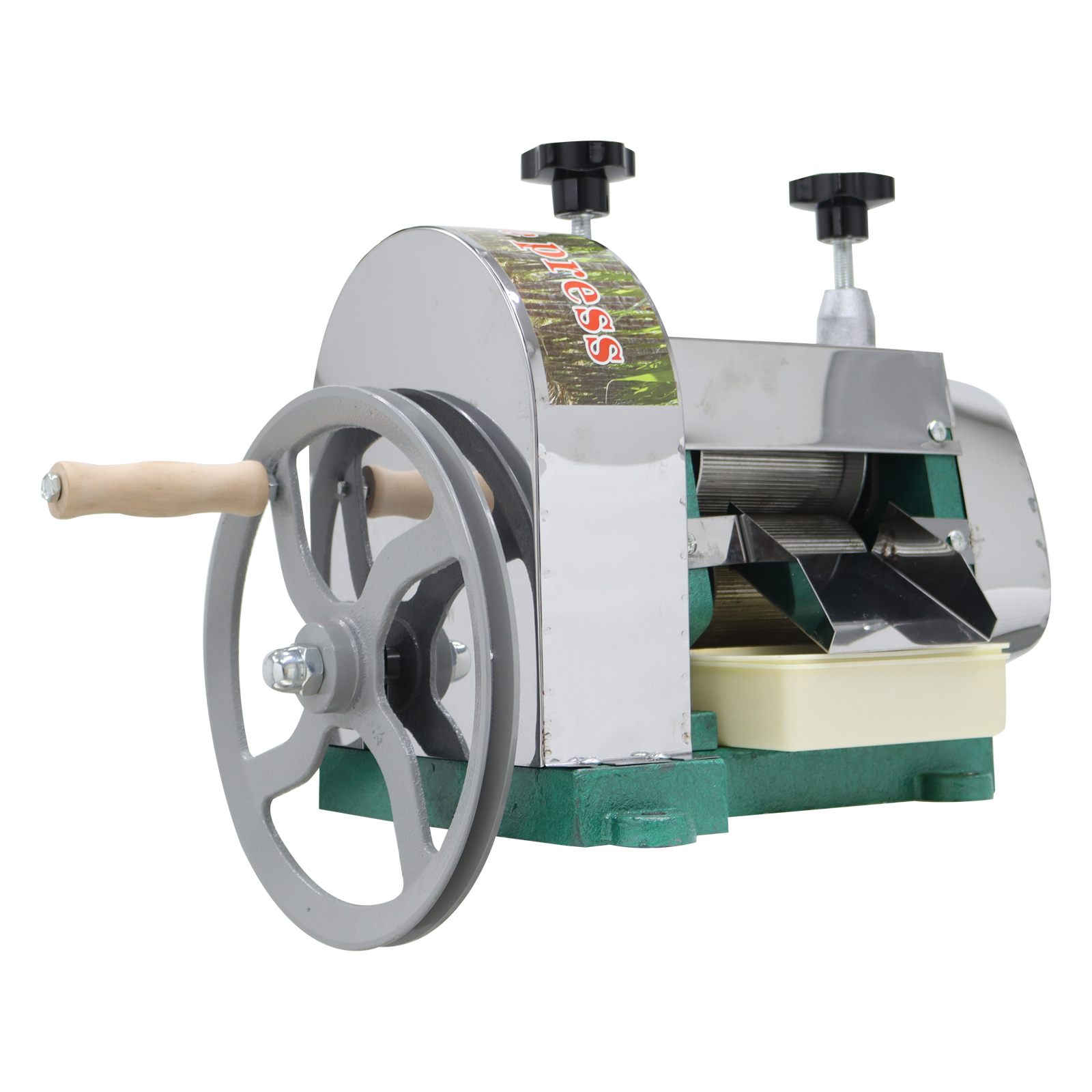 Techtongda Sugar Cane Juicer Manual Sugarcane Juice Machine Sugar Cane Juice Squeezer with 2 Knives