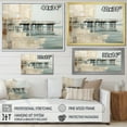 thumbnail image 4 of Designart "Minimalistic Watercolor Horizon Featuring A Pier I" Coastal Pier Floater Framed Wall Art Living Room, 4 of 5
