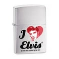 thumbnail image 2 of Zippo Elvis Brushed Chrome Lighter - Engravable Personalized Gift Item, 2 of 2