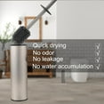 thumbnail image 3 of Toilet Brush and Holder Set Premium Material Toilet Bowl Cleaner Free Standing Toilet Bowl Brush and Holder 1pack Brushed Nickel, 3 of 4