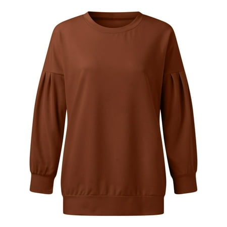 

KaLI_store Graphic Tees For Women Vintage Women s Basic Long Sleeve T Shirts Crewneck Slim Fit Spandex Tops Plain Layer Underscrub Tees