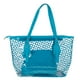 thumbnail image 1 of Bolsa de asas con cremallera clara DOTS MUJERES MODELAS MUJERES DE PLAYA TRANSPARENTE CON BOLSA DE PULSE INTERIOR (AZUL), 1 of 5