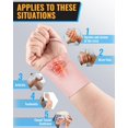 thumbnail image 3 of 2 Pack Adjustable Wrist Compression Strap and Wrist Brace Sport Wrist Support for Fitness, Weightlifting, Tendonitis, Carpal Tunnel Arthritis, Pain Relief-Wear, Repetitive Wrist Use Injury, 3 of 5