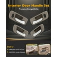 thumbnail image 2 of HUGFEGWE Inside Door Handle Set (4 PCS), Compatible with 1998-2002 Honda Accord, 1999-2004 Honda Odyssey | Front & Rear Left Driver & Right Passenger, Beige Bezel with Chrome Lever | OE#, 2 of 7