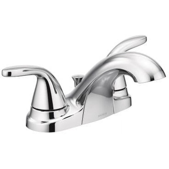 Moen Adler Two-Handle Centerset Bathroom Faucet, Chrome Finish, 4-Inch Design
