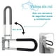 thumbnail image 5 of Barras De Seguridad,Apoyo Pasamano Acero Anillos luminosos,Inoxidable Seguridad para Baño Barras,Plegable Pasamanos Abatibles para Inodoro Barra de Agarre para Bañera o Ducha Discapacitados, 5 of 8