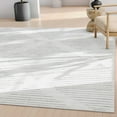 thumbnail image 4 of Well Woven Moroccan Flatweave Lattice 5'3" x 7'3" Area Rug Grey Beige, 4 of 7