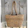 thumbnail image 2 of Bolsa de Hombro Papiro Tejido de Gran Capacidad Capacidad de Diseño Hueco simple Bolsa de Cesta para vacantes de Vije, 2 of 5