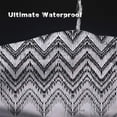 thumbnail image 4 of Black White Extra Long Shower Curtain 72x84in,Boho Geometry Fabric Shower Curtains Sets for Bathroom,Farmhouse Stripe Bath Curtain Minimalist Art Curtain with Hooks, 4 of 6