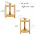 thumbnail image 2 of Bamboo Shower Corner Caddy, Large - 2 Tier Standing Shower Stand for Shampoo, Conditioner, Lotion, Soap - Caddy Organizer for Kitchen, Bedroom, or Office, 2 of 9
