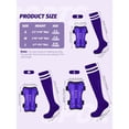 thumbnail image 2 of Espinilleras y calcetines de fútbol para niños Hryrbay, morado, 2 of 6