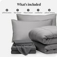 thumbnail image 7 of Bare Home 7-Piece Bed-in-a-Bag - Queen, Light Gray with Gray Sheet Set, 7 of 7