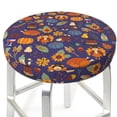 thumbnail image 3 of Disketp Thanksgiving Turkey 2 Funda Redonda para Taburete, Funda de Cojín para Silla de Bar Suave y Elástica-12 inch, 3 of 7