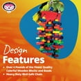 thumbnail image 4 of Super Bird Creations SB439 Beakasaurus Bird Toy - Vibrant Bird Toy for Macaws, Parrots, Eclectus & African Greys with Chewable Elements - Perfect Toy for Beak Health - Large to XL Bird Size, 4 of 7
